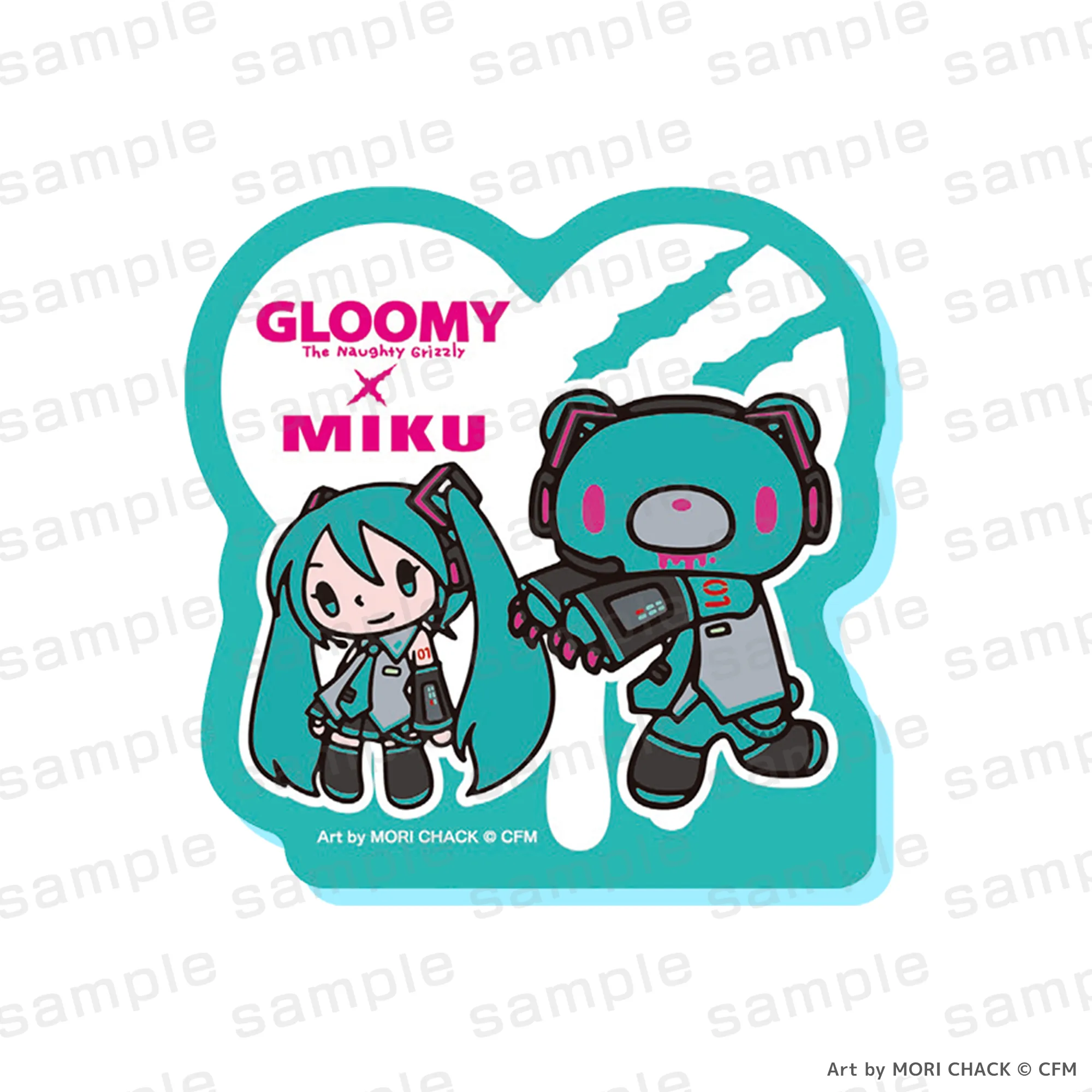 GLOOMY meets 初音ミク アクリルメモクリップ グルーミー&初音ミク ミニキャラver.