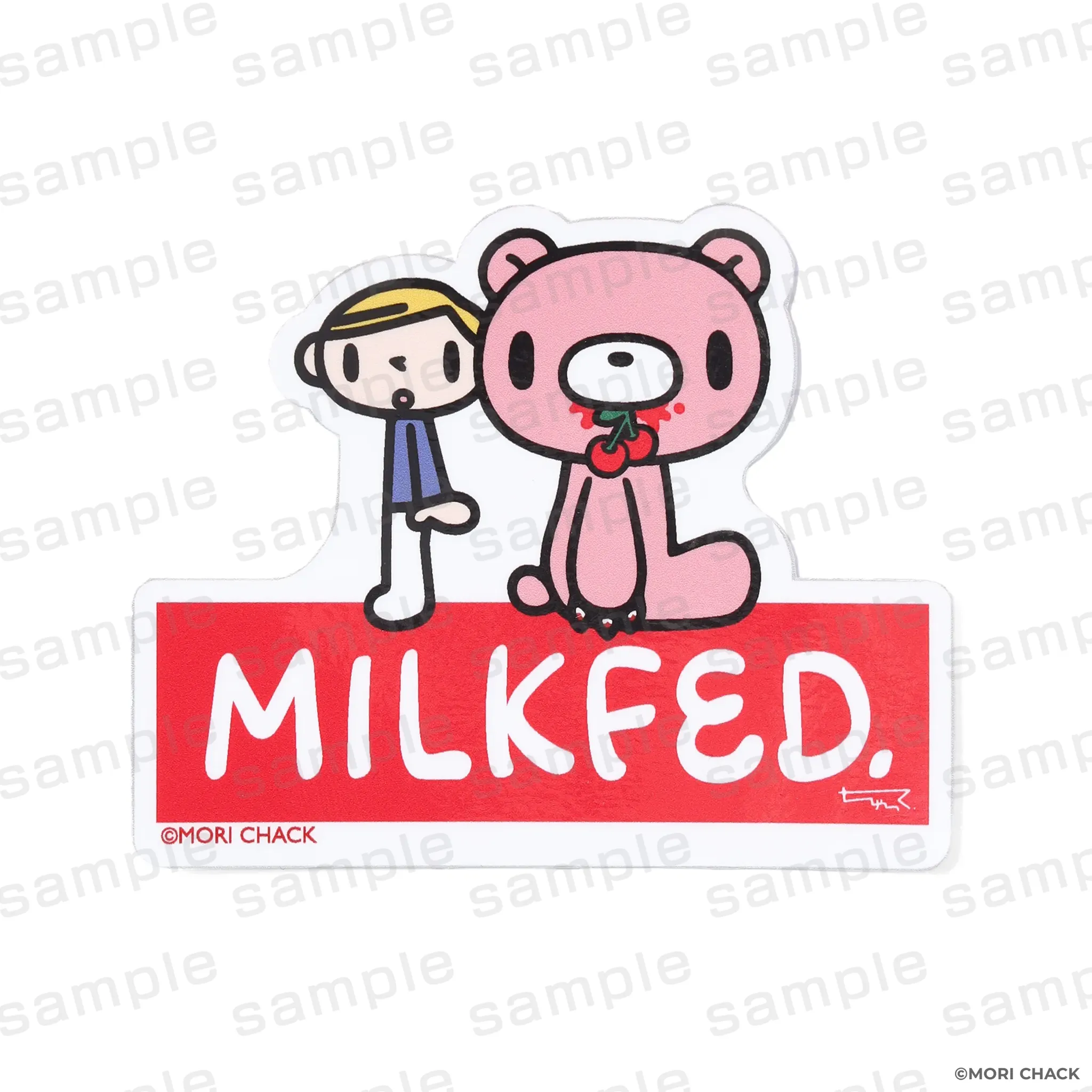 GLOOMY meets MILKFED. ダイカットステッカー グルーミー すわり