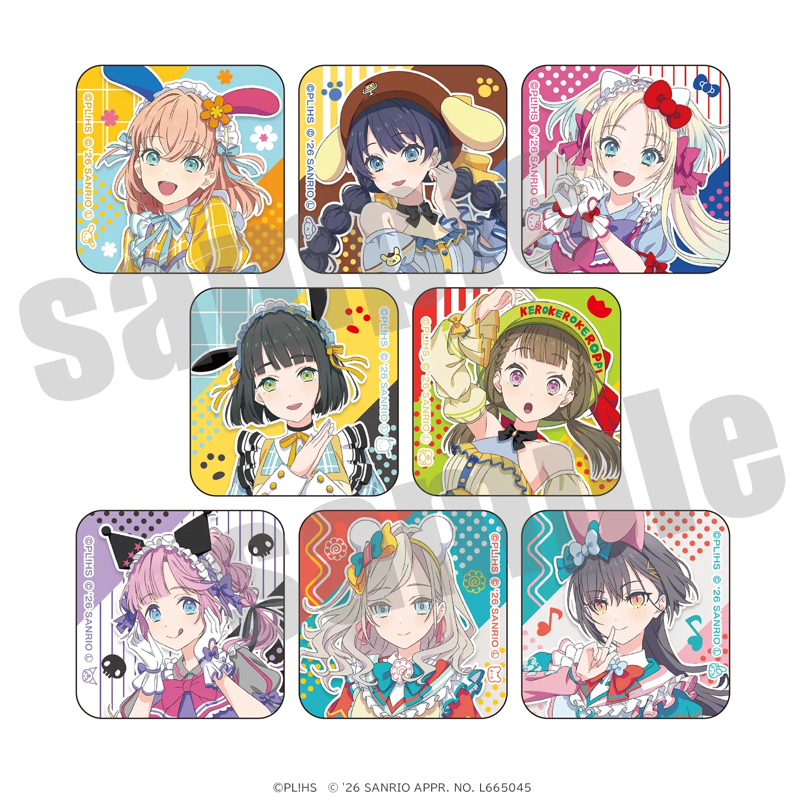 ラブライブ!蓮ノ空女学院スクールアイドルクラブ×サンリオキャラクターズ アクリルマグネット ティーパーティver.(全8種)