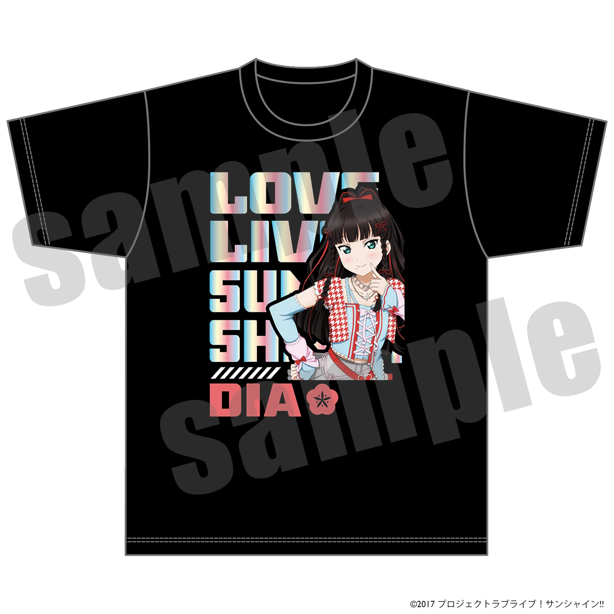 ラブライブ!サンシャイン!! ホログラムTシャツ 黒澤ダイヤ Y2K ver.(L/XL)
