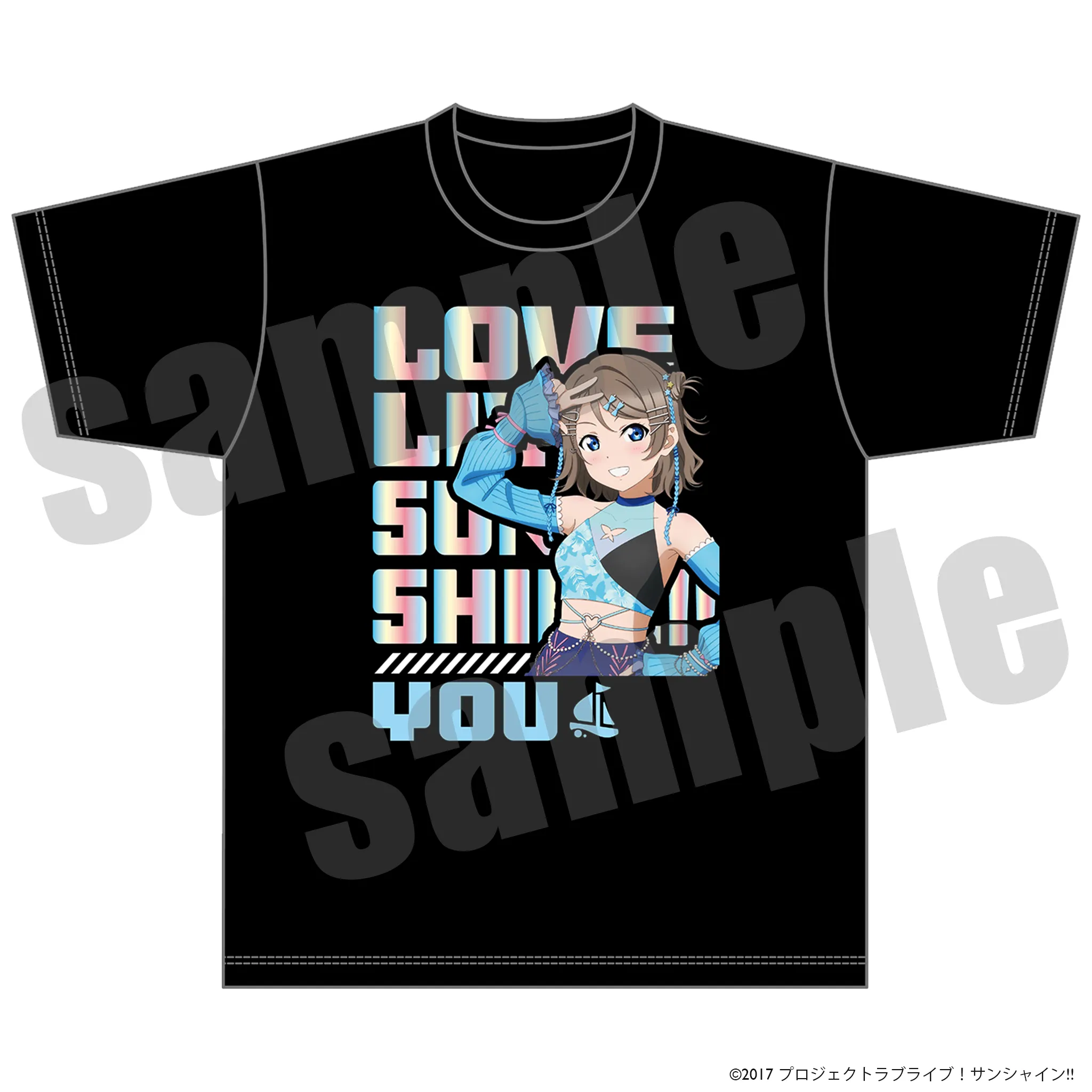 ラブライブ!サンシャイン!! ホログラムTシャツ 渡辺曜 Y2K ver.(L/XL)