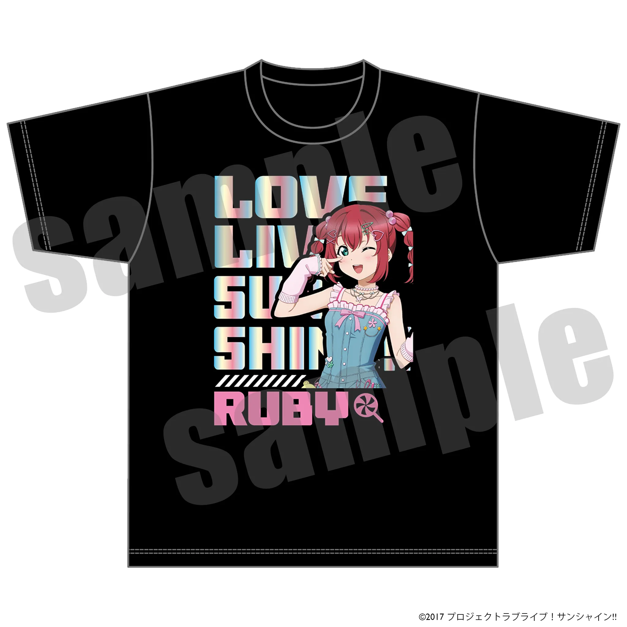 ラブライブ!サンシャイン!! ホログラムTシャツ 黒澤ルビィ Y2K ver.(L/XL)