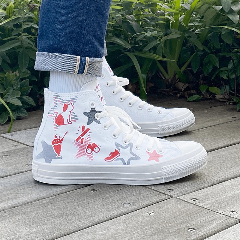 White atelier BY CONVERSE × ラブライブ!スーパースター!! ALL STAR COLORS R HI 米女メイ