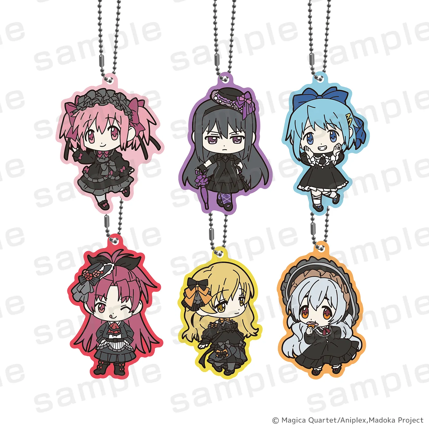 魔法少女まどか☆マギカ ラバーストラップ BLACK(全6種)