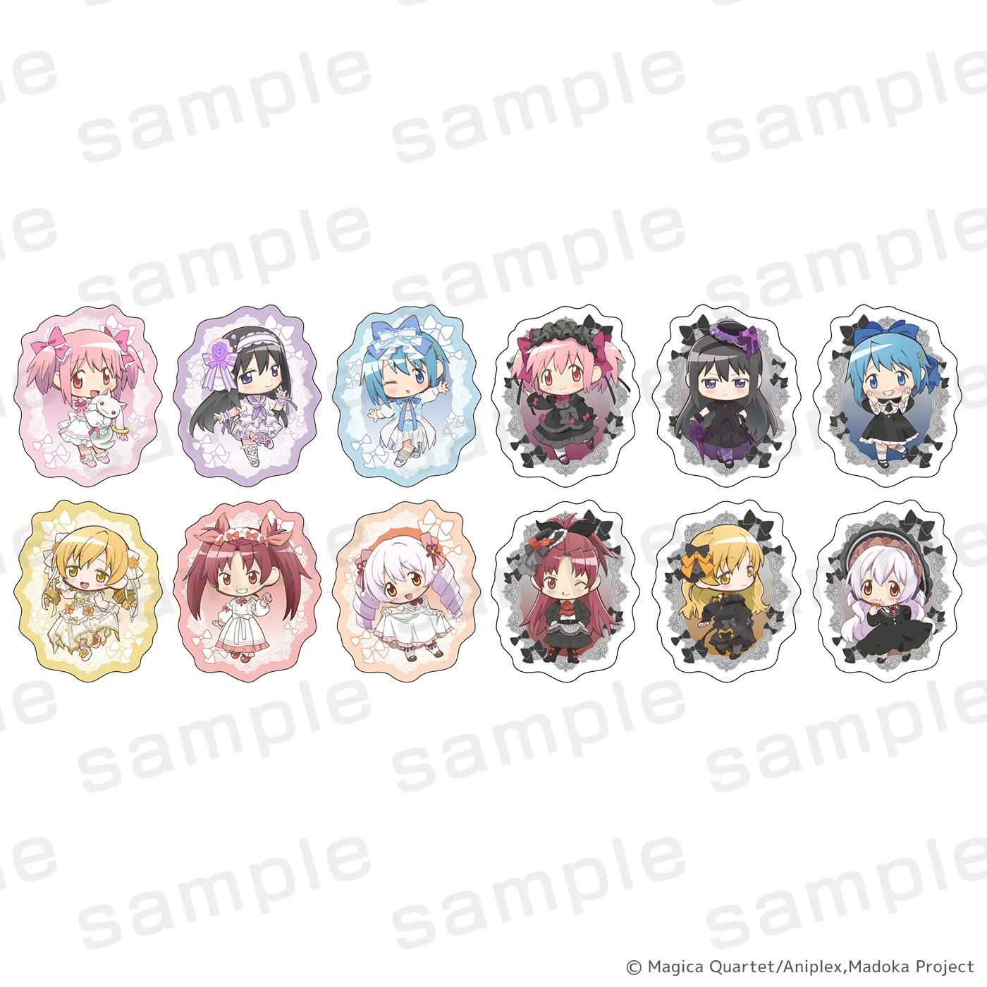 魔法少女まどか☆マギカ アクリルピンバッジ WHITE&BLACK(全12種)