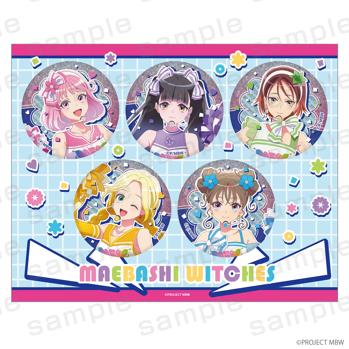 前橋ウィッチーズ グリッター缶バッジ チアリーダーver.（全5種）