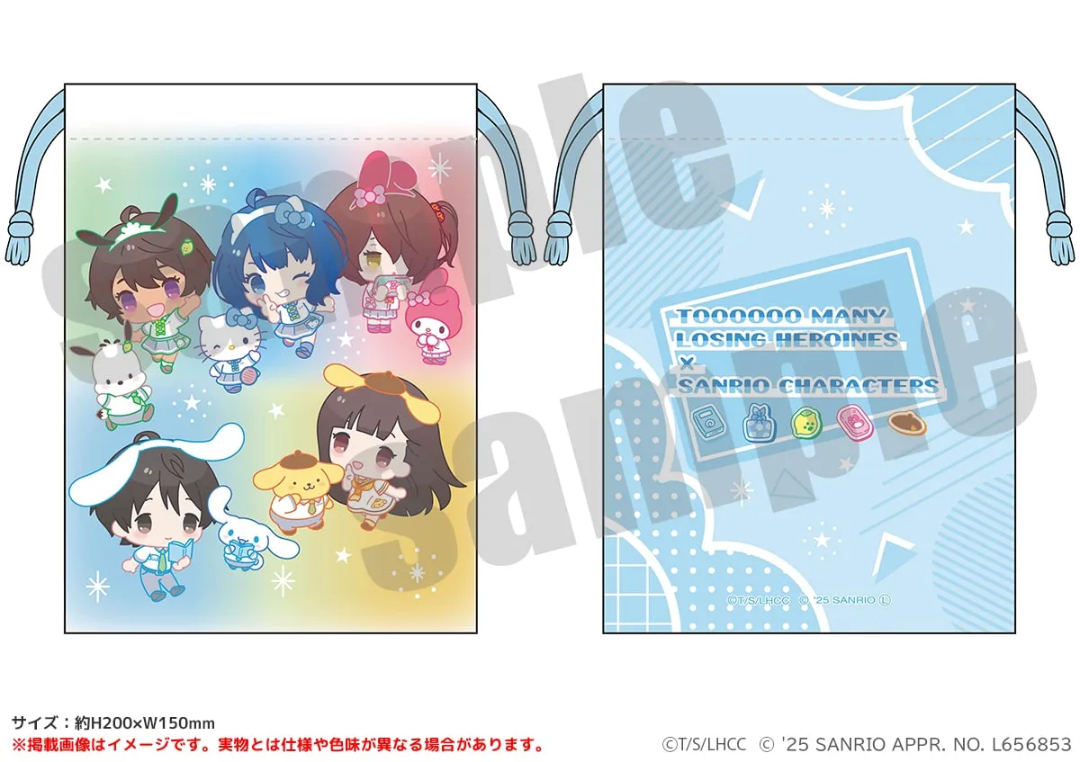 負けヒロインが多すぎる！×サンリオキャラクターズ 巾着 ミニキャラver.