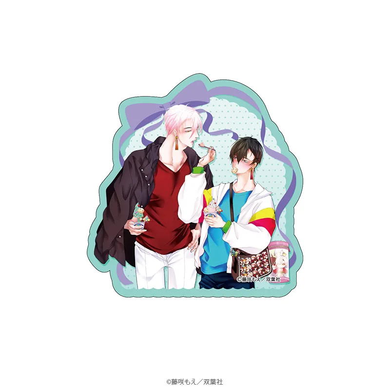 マージナル8周年フェア 腐男子召喚~異世界で神獣にハメられました~ モバイルステッカー 凪・琴音 デートver.