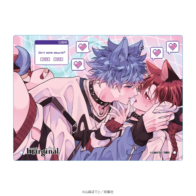 マージナル8周年フェア 蓮木くんと三毛くん アクリルプレート デザートver.