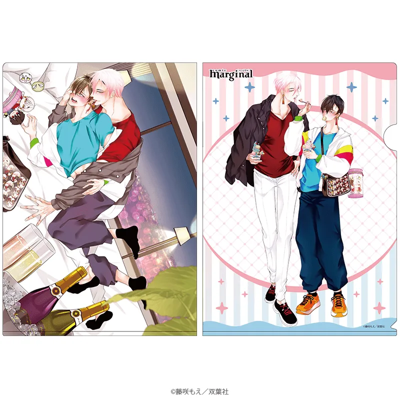 マージナル8周年フェア 腐男子召喚~異世界で神獣にハメられました~ クリアファイル 凪・琴音 デート&デザートver.