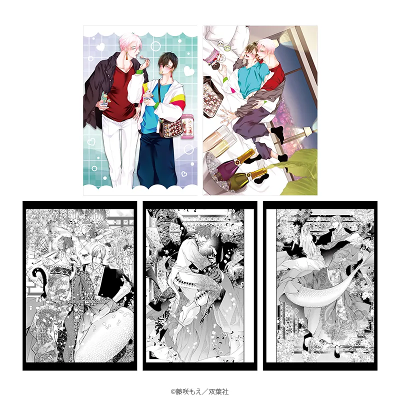 マージナル8周年フェア 腐男子召喚~異世界で神獣にハメられました~ ポストカード5種セット 凪・琴音 デート&デザートver.