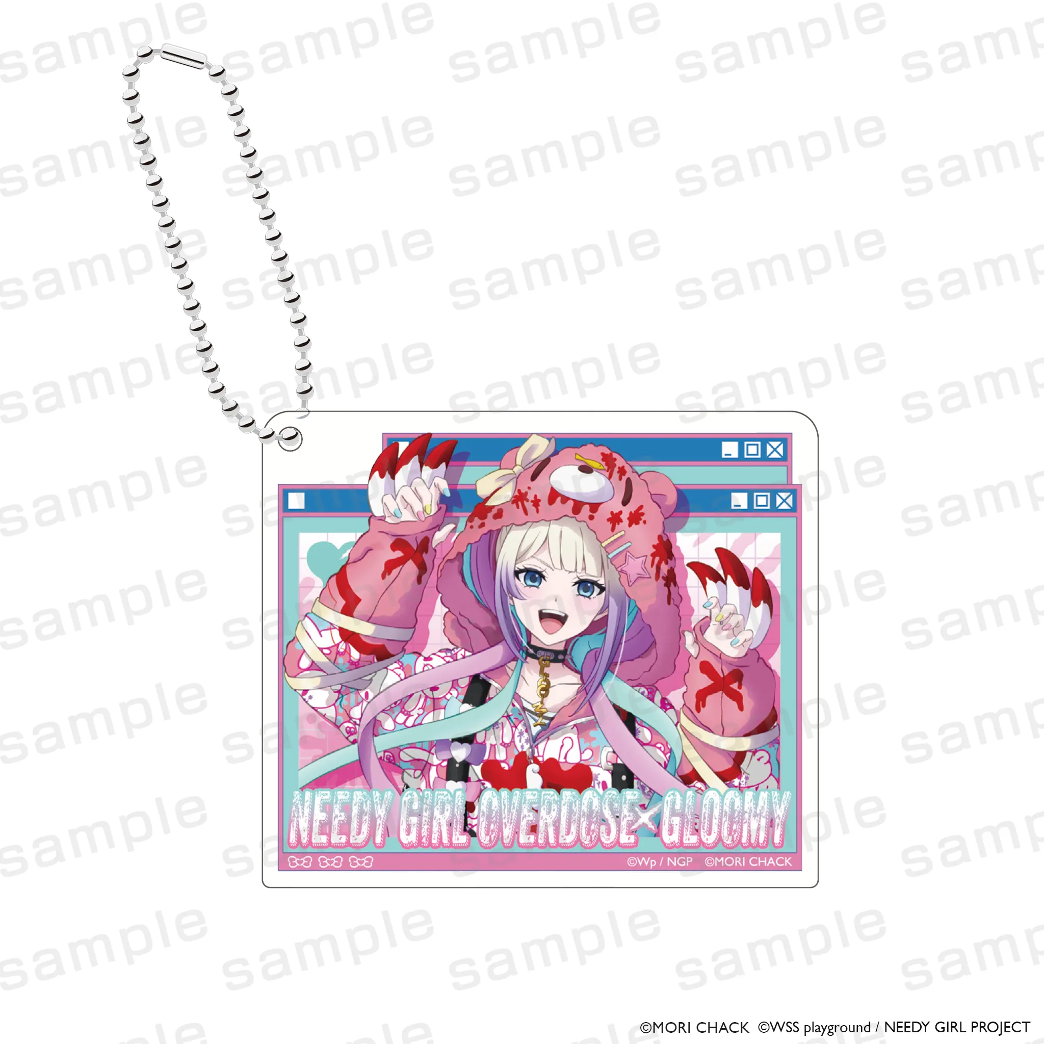GLOOMY meets NEEDY GIRL OVERDOSE ブロックアクリルキーホルダー 超てんちゃん