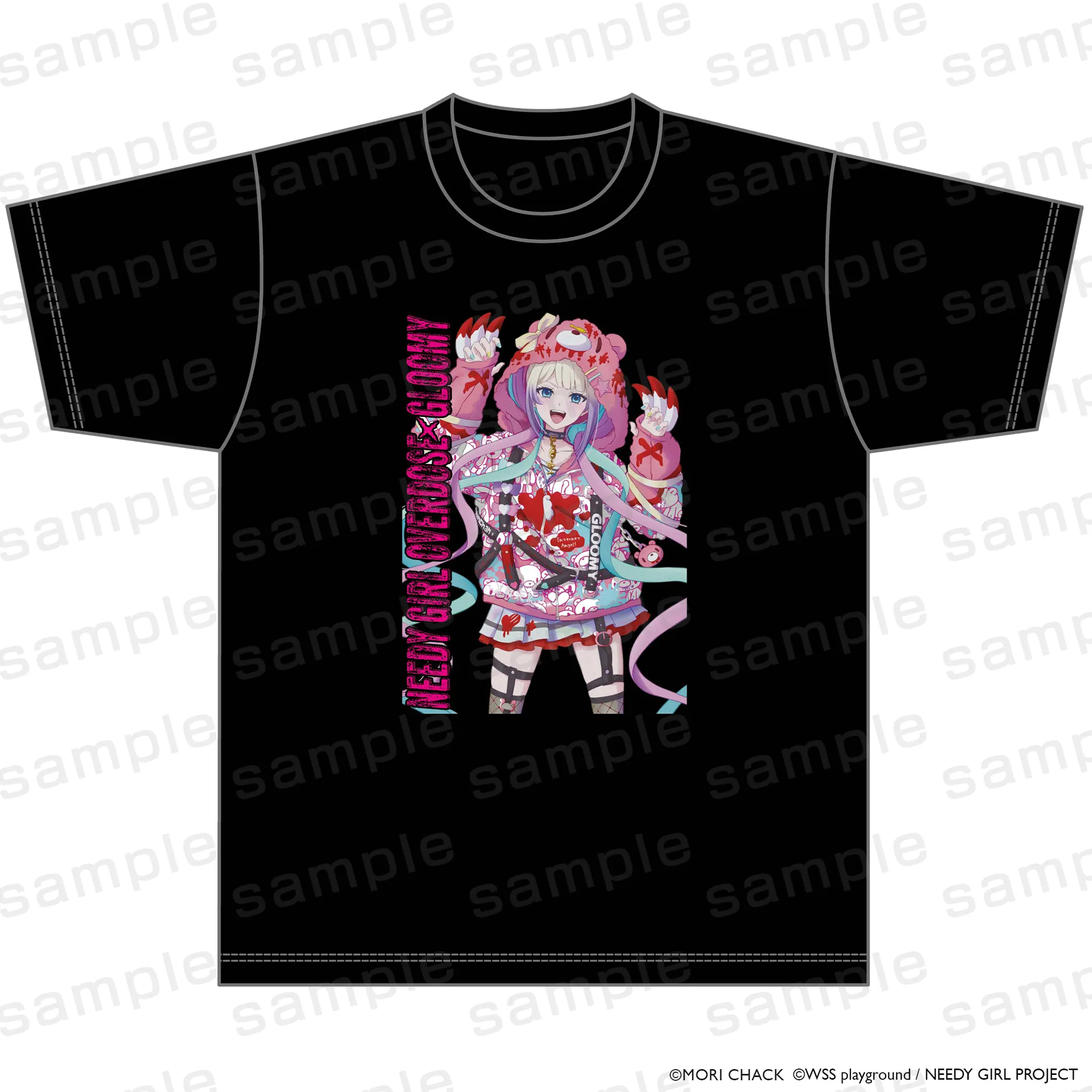 GLOOMY meets NEEDY GIRL OVERDOSE Tシャツ 超てんちゃん