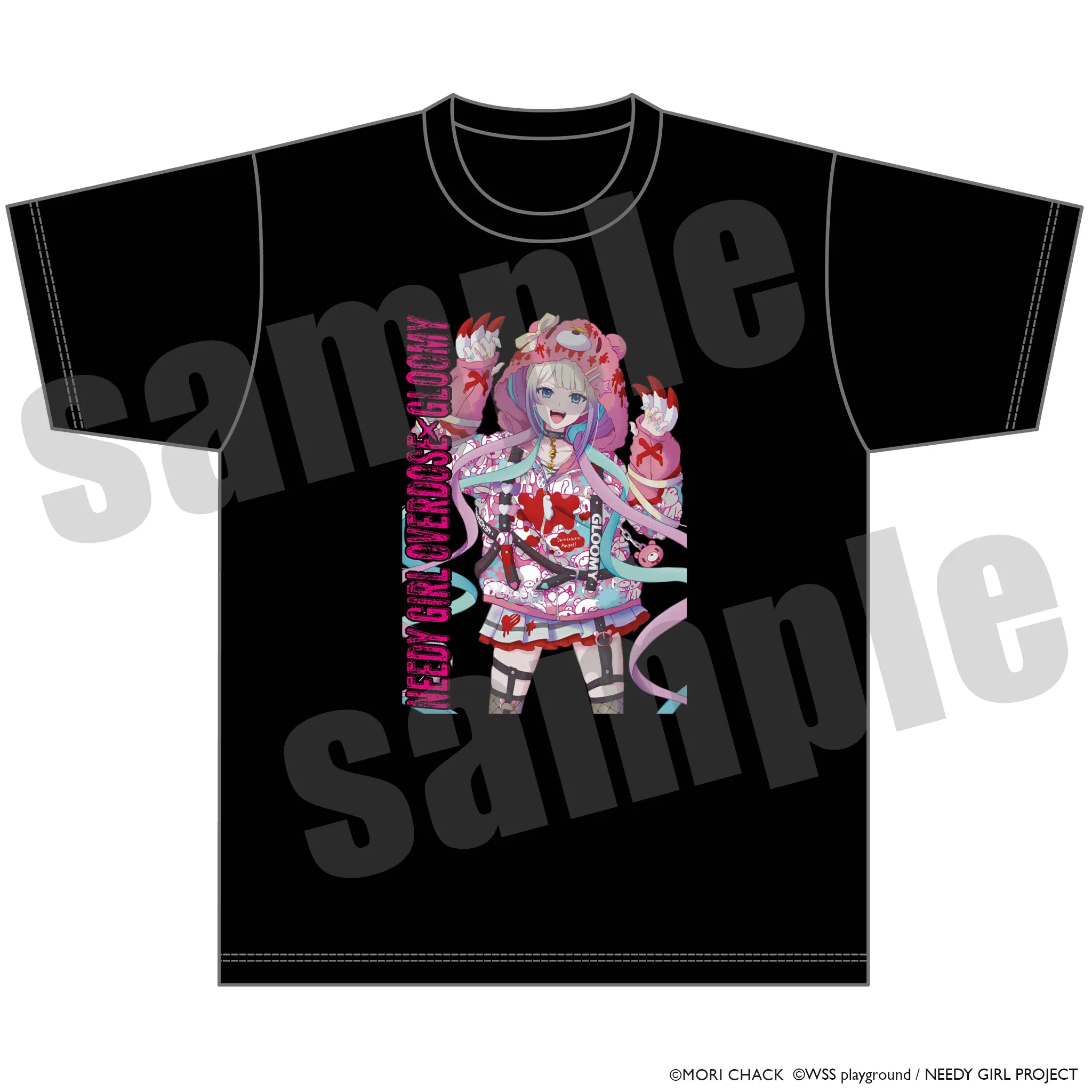 GLOOMY meets NEEDY GIRL OVERDOSE Tシャツ 超てんちゃん